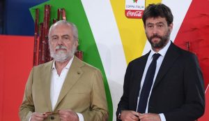 Aurelio De Laurentiis e Andrea Agnelli - Foto Ansa - Ilpallonegonfiato