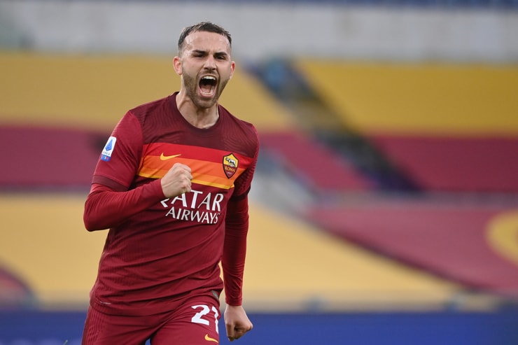 Borja Mayoral con la maglia della Roma - Foto Lapresse - Ilpallonegonfiato