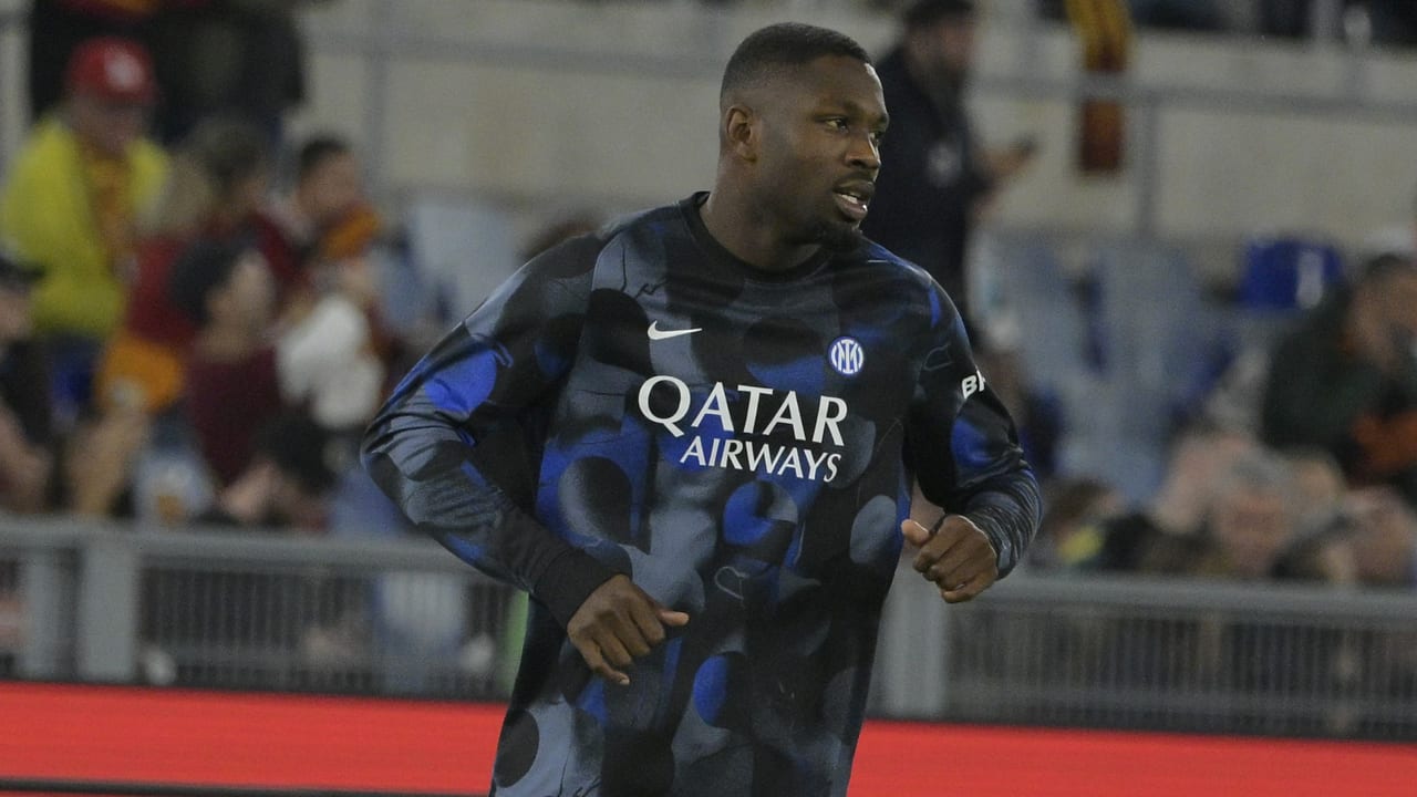 Marcus Thuram in campo con la maglia dell'Inter - Foto Lapresse - Ilpallonegonfiato