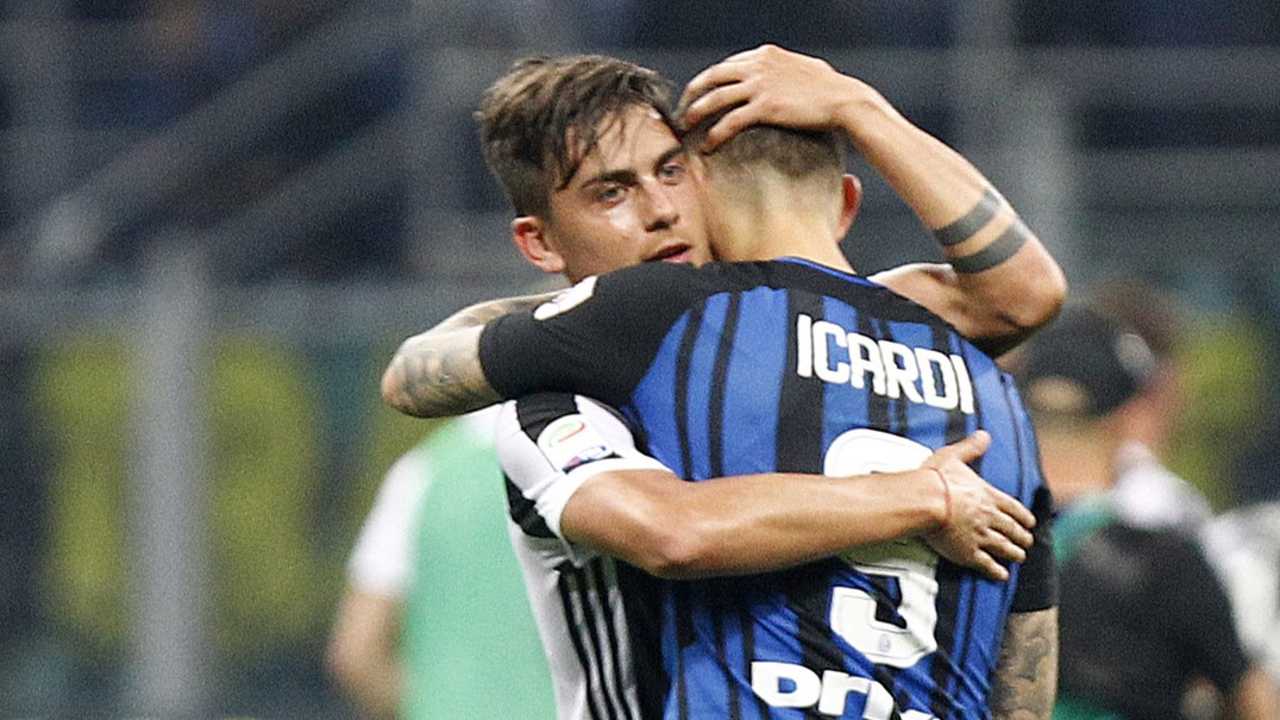 Paulo Dybala e Mauro Icardi - Foto Lapresse - Ilpallonegonfiato