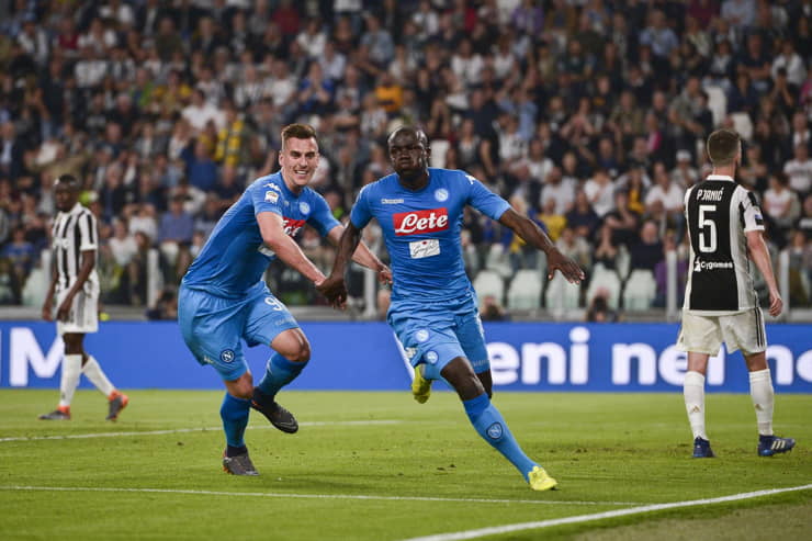 Il goal di Koulibaly alla Juventus - Foto Lapresse - Ilpallonegonfiato