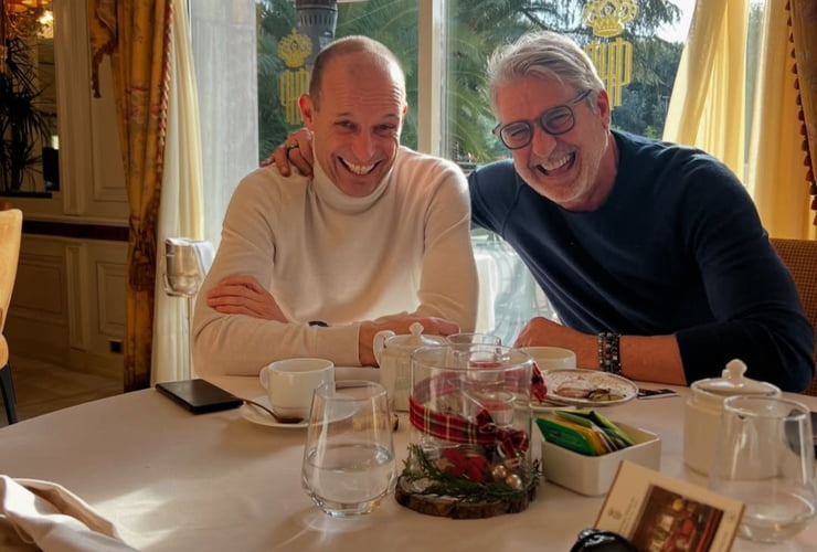 Max Allegri e Ubaldo Righetti - Foto Instagram - Ilpallonegonfiato