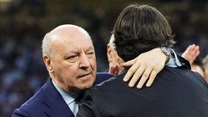 Beppe Marotta e mister Inzaghi - Foto Lapresse - Ilpallonegonfiato