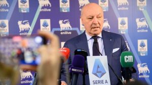 Il direttore dell'Inter Beppe Marotta - Foto Lapresse - Ilpallonegonfiato