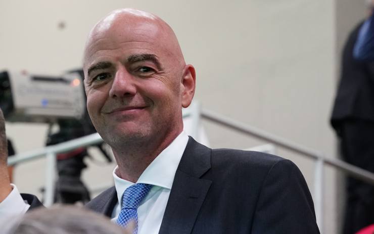 Il presidente della Fifa Gianni Infantino - Foto Lapresse - Ilpallonegonfiato