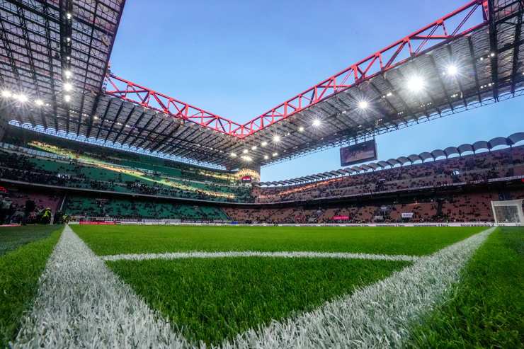 Lo Stadio San Siro prima di una partita dell'Inter - Foto Lapresse - Ilpallonegonfiato